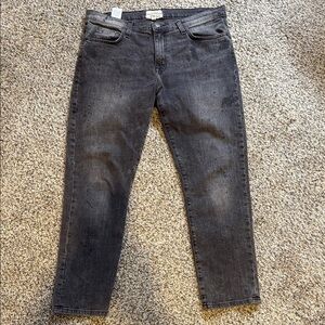 Current Elliott distressed black jeans 30
